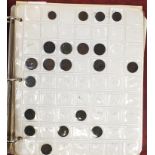 George III and later British coinage arranged in an album including cartwheel two pence and pennies