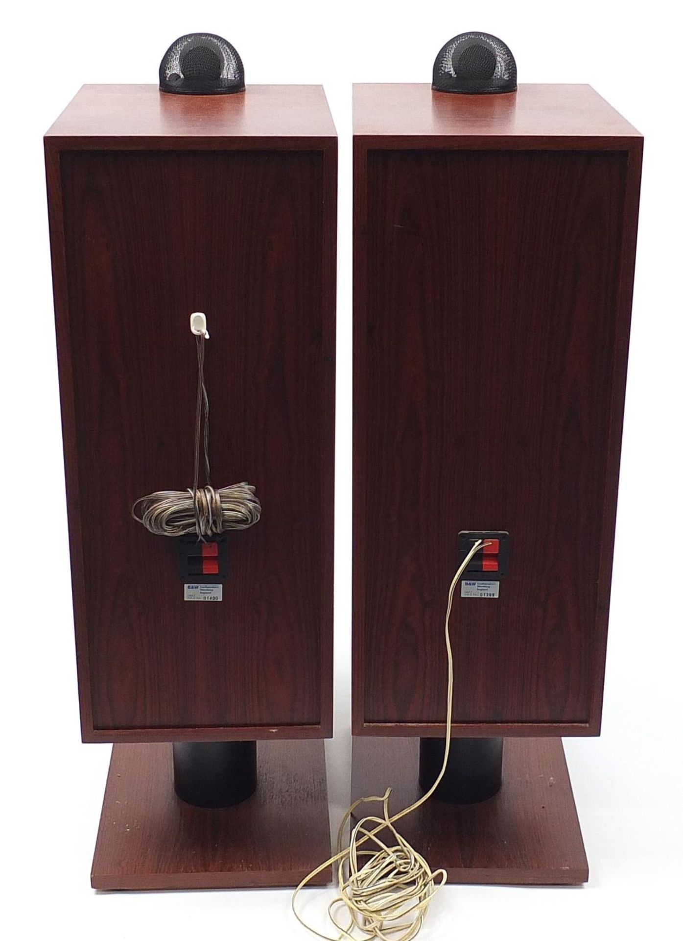 Pair of Bowers & Wilkins DM7 MK2 rosewood veneer floor standing speakers, number 01399 and 01400, - Bild 3 aus 4