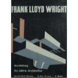 Frank Lloyd Wright Aus Stellung Exhibition poster printed by Markgraf - Druck, framed and glazed,