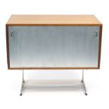 Richard Young for Merrow Associates, 1970's rosewood and chrome side cabinet with drop down front