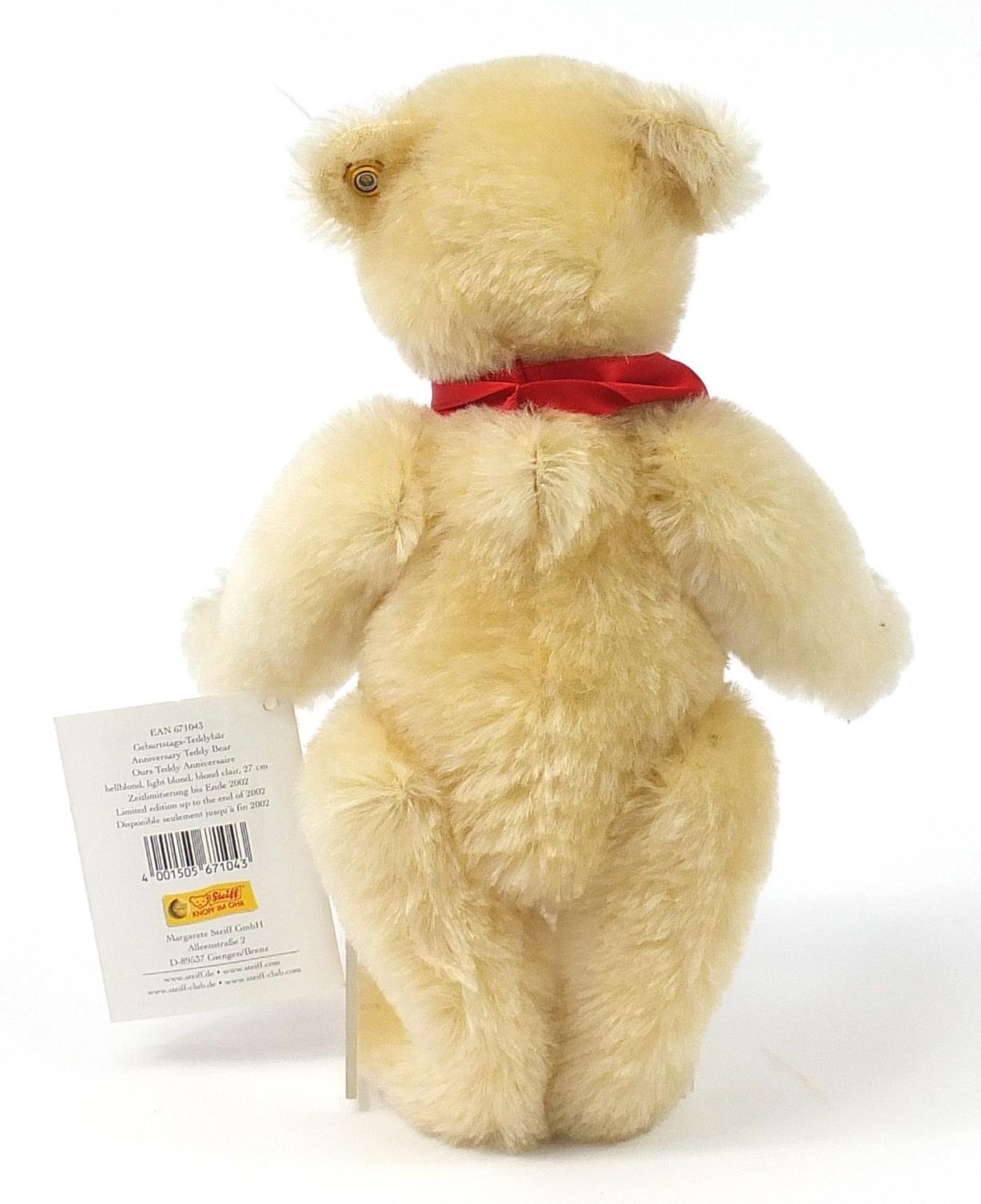 Steiff 100 year commemorative bear numbered 04912, 26cm high - Image 3 of 5