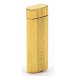 Cartier gold plated pocket lighter, 7cm high