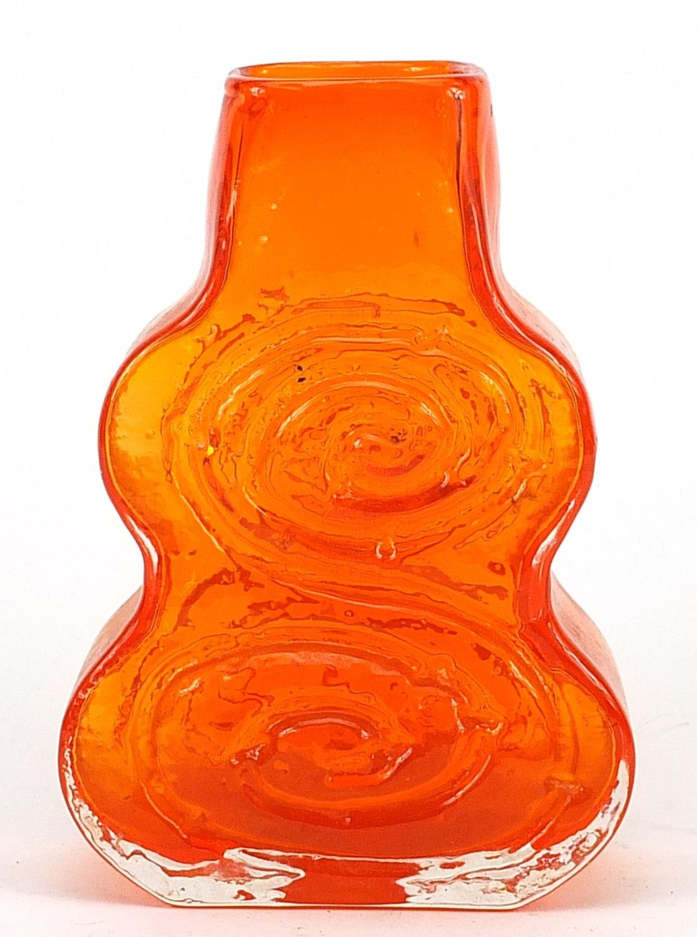 Geoffrey Baxter for Whitefriars, cello glass vase in tangerine, 18.5cm high Overall in generally - Bild 2 aus 3