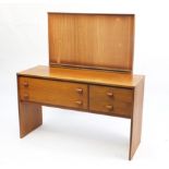 John & Sylvia Reid for Stag Furniture, vintage teak dressing table with four drawers, 127cm H x