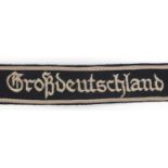 British military interest Grossdeutschland cuff title cuff title, 41cm in length
