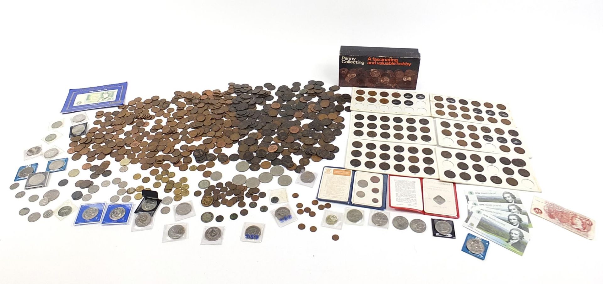 Collection of British pre decimal coinage and banknotes