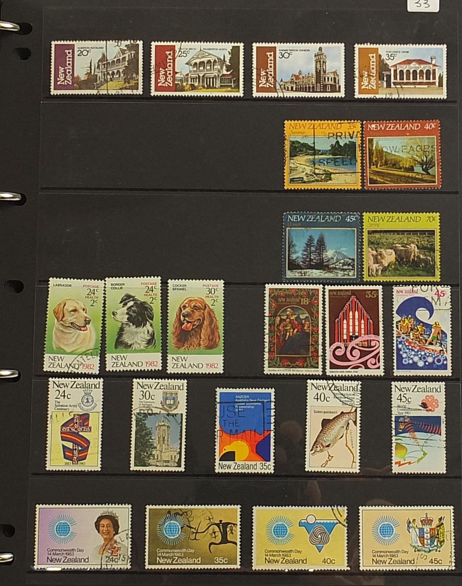 Collection of New Zealand stamps arranged in an album including Queen Victoria - Bild 4 aus 5