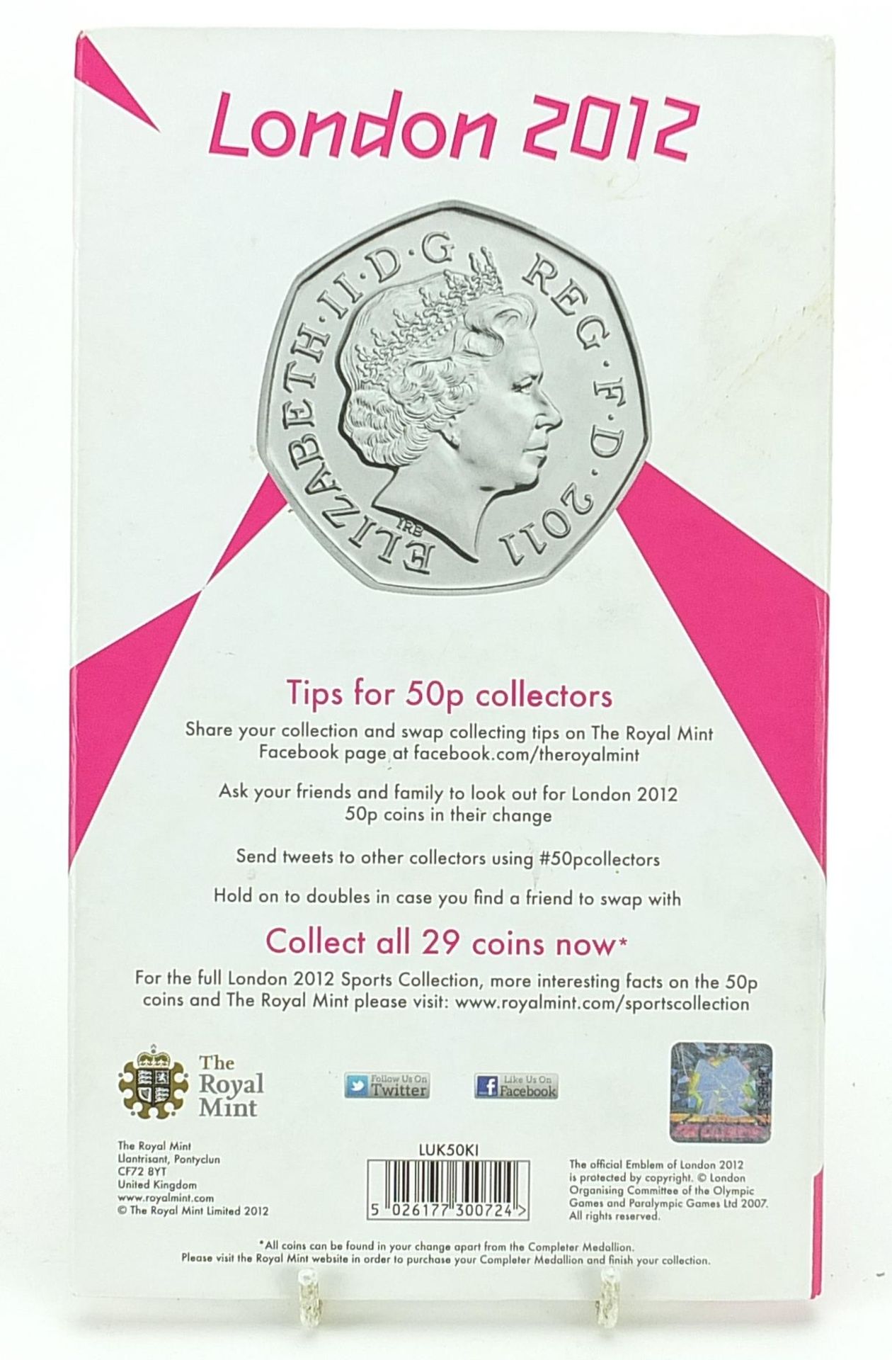 The Official London 2012 fifty pence coin part collection - Image 3 of 3