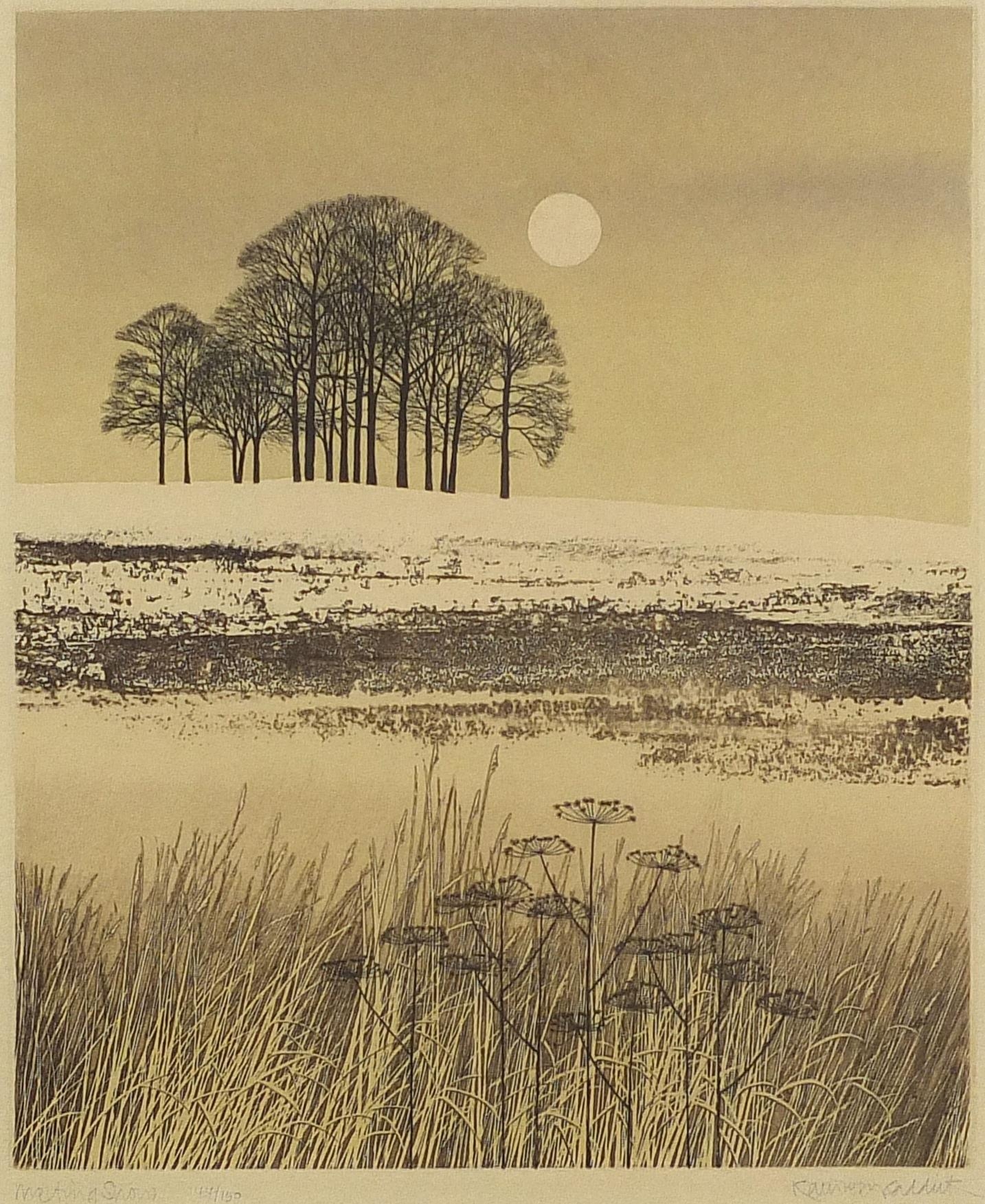 Kathleen Caddick - Road to the Moors, Evening by the Lake, Evening Walk and Melting Snow, four - Image 7 of 21