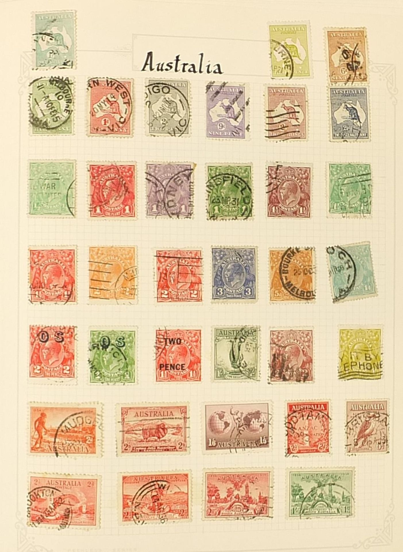 Australian and Canadian stamps arranged in an album - Bild 4 aus 6