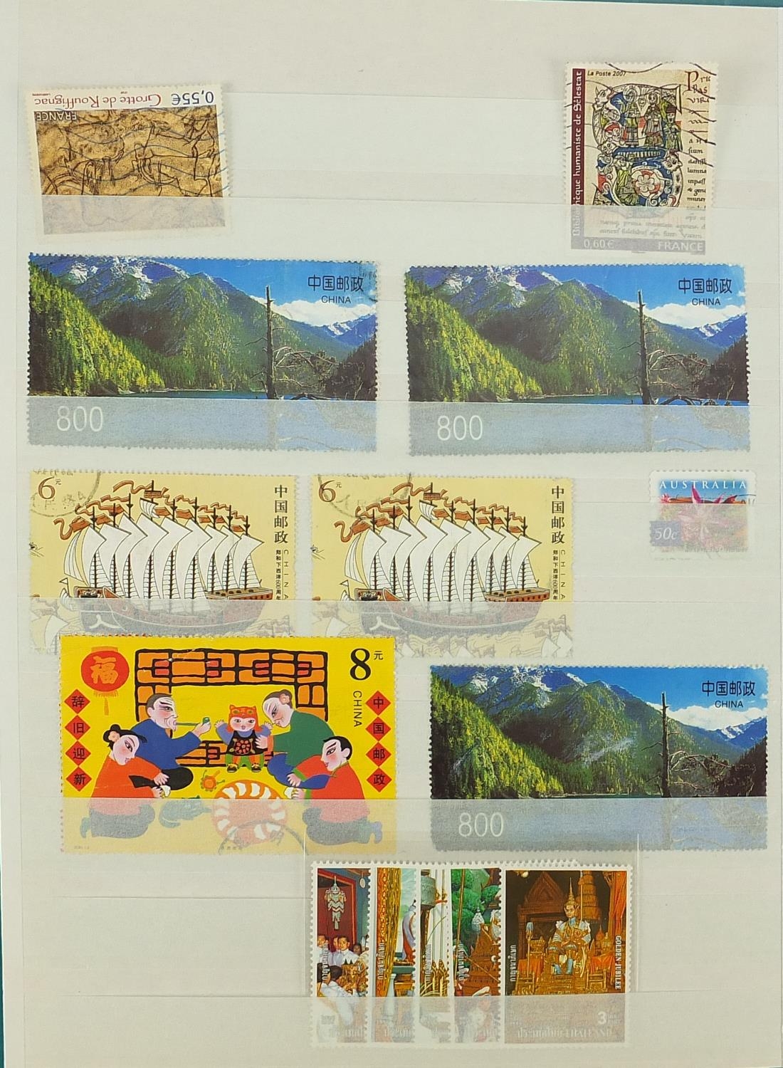 Collection of world stamps arranged in an album including Great Britain and China - Image 3 of 4