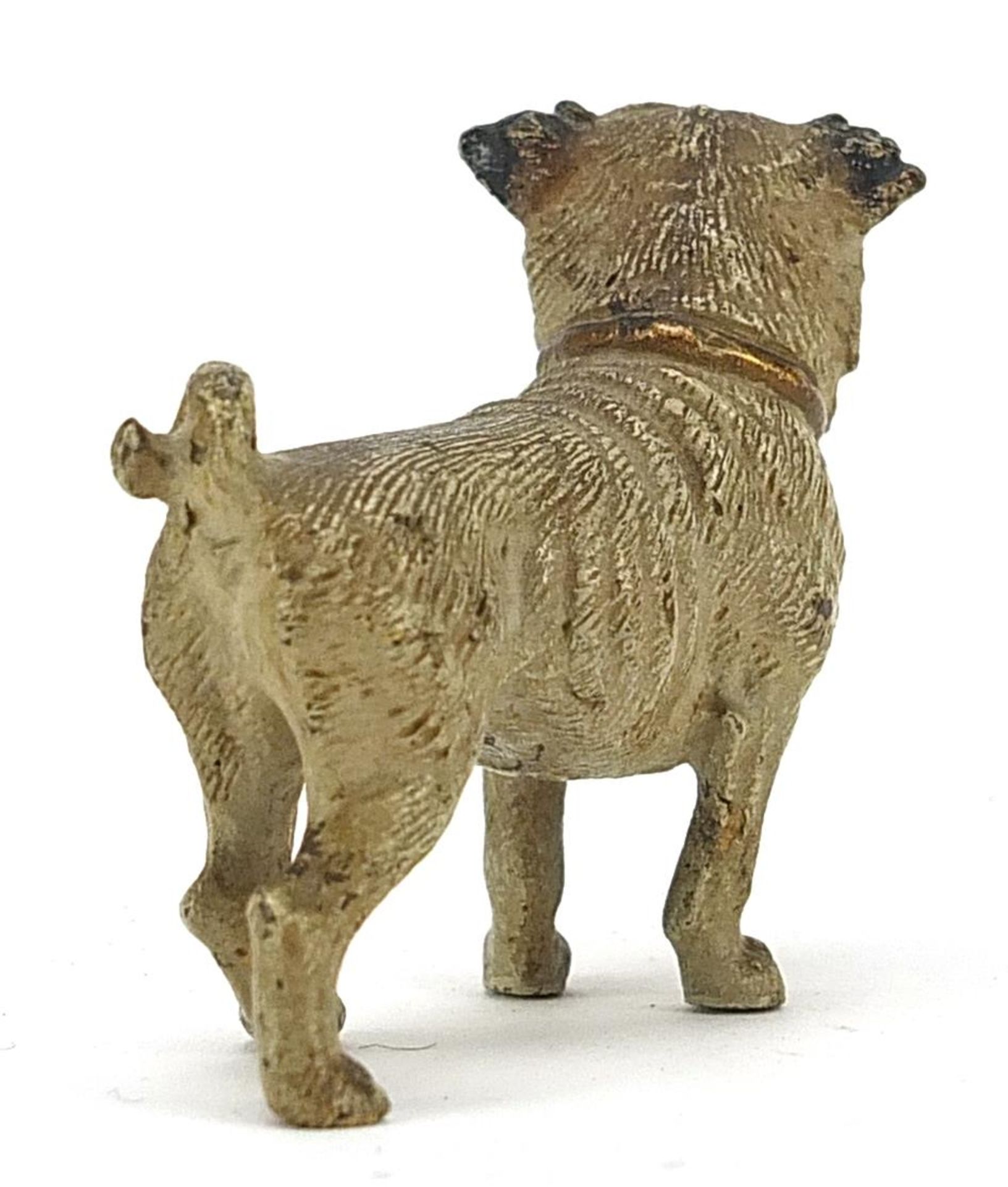 Cold painted bronze Pug dog, 5cm in length - Image 2 of 3