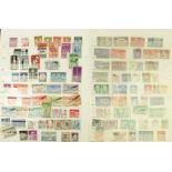 United States of America stamps arranged in an album including early Presidents
