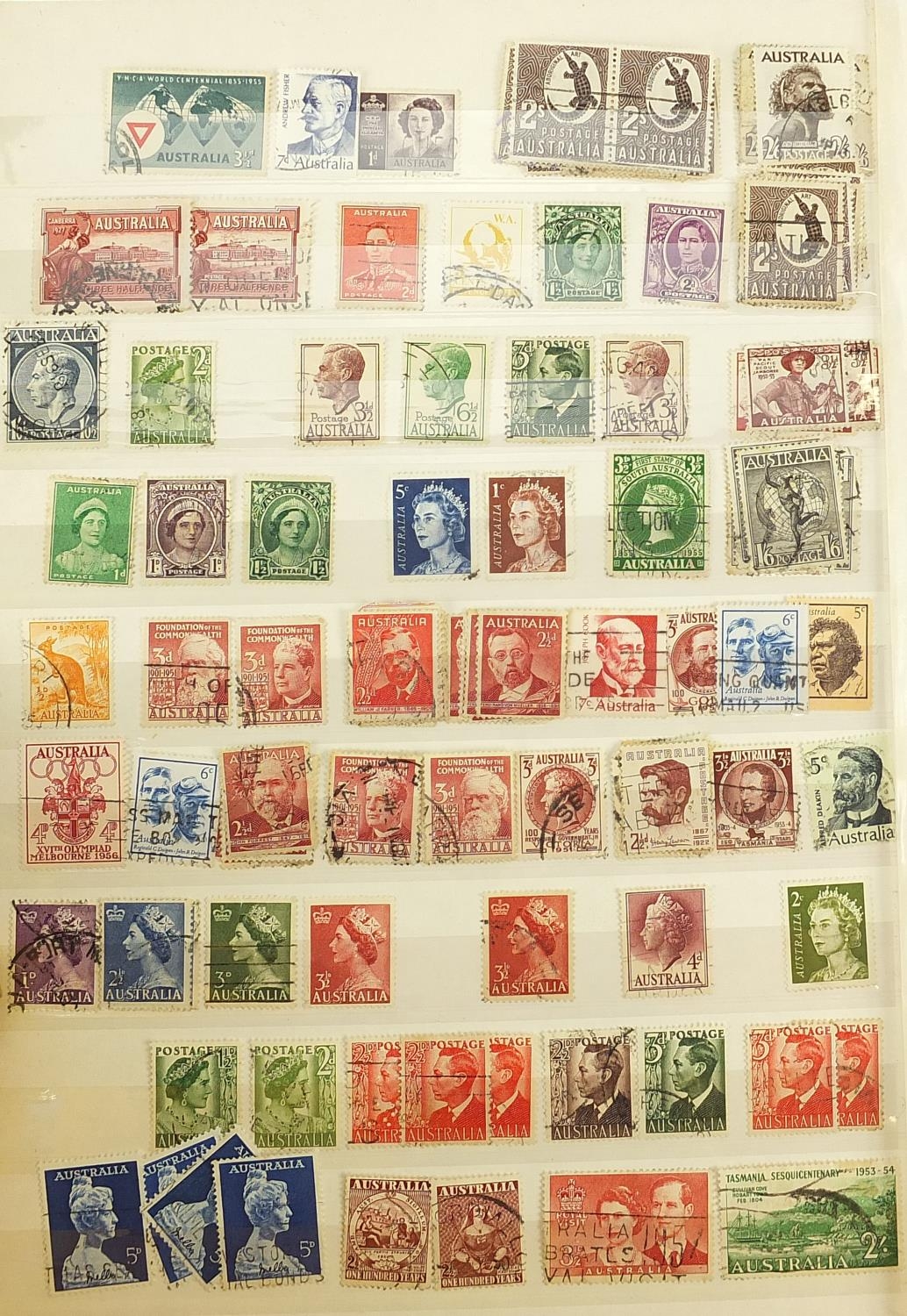 Australian stamps arranged in an album including some dating back to the early state issues - Image 2 of 6