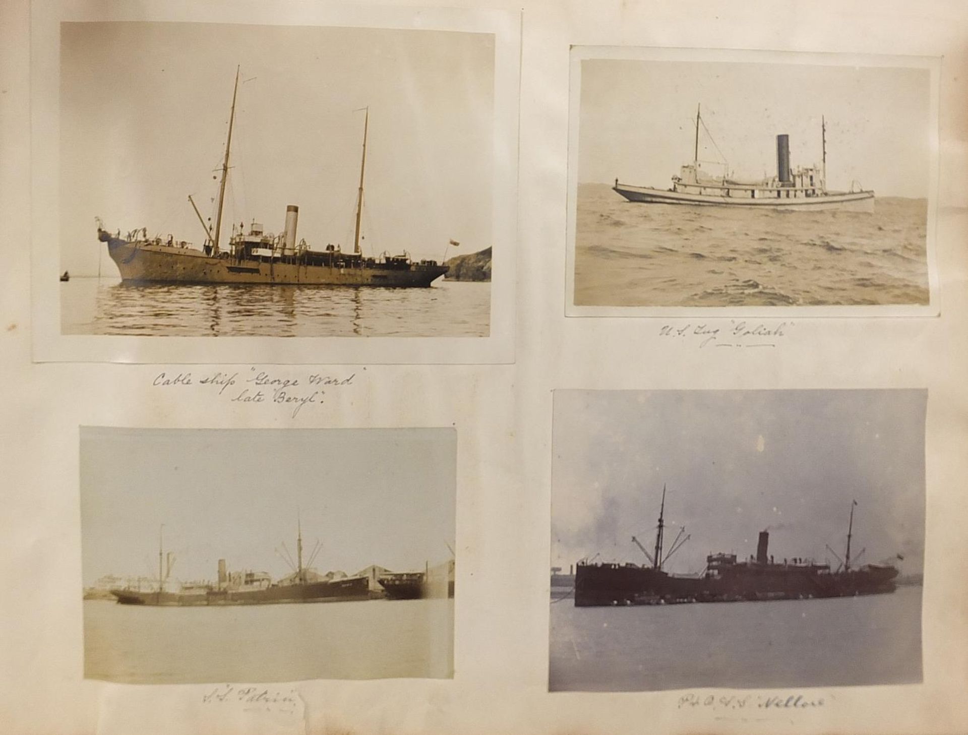 Early 20th century naval interest ephemera arranged in an album including photographs, postcards, - Image 3 of 8