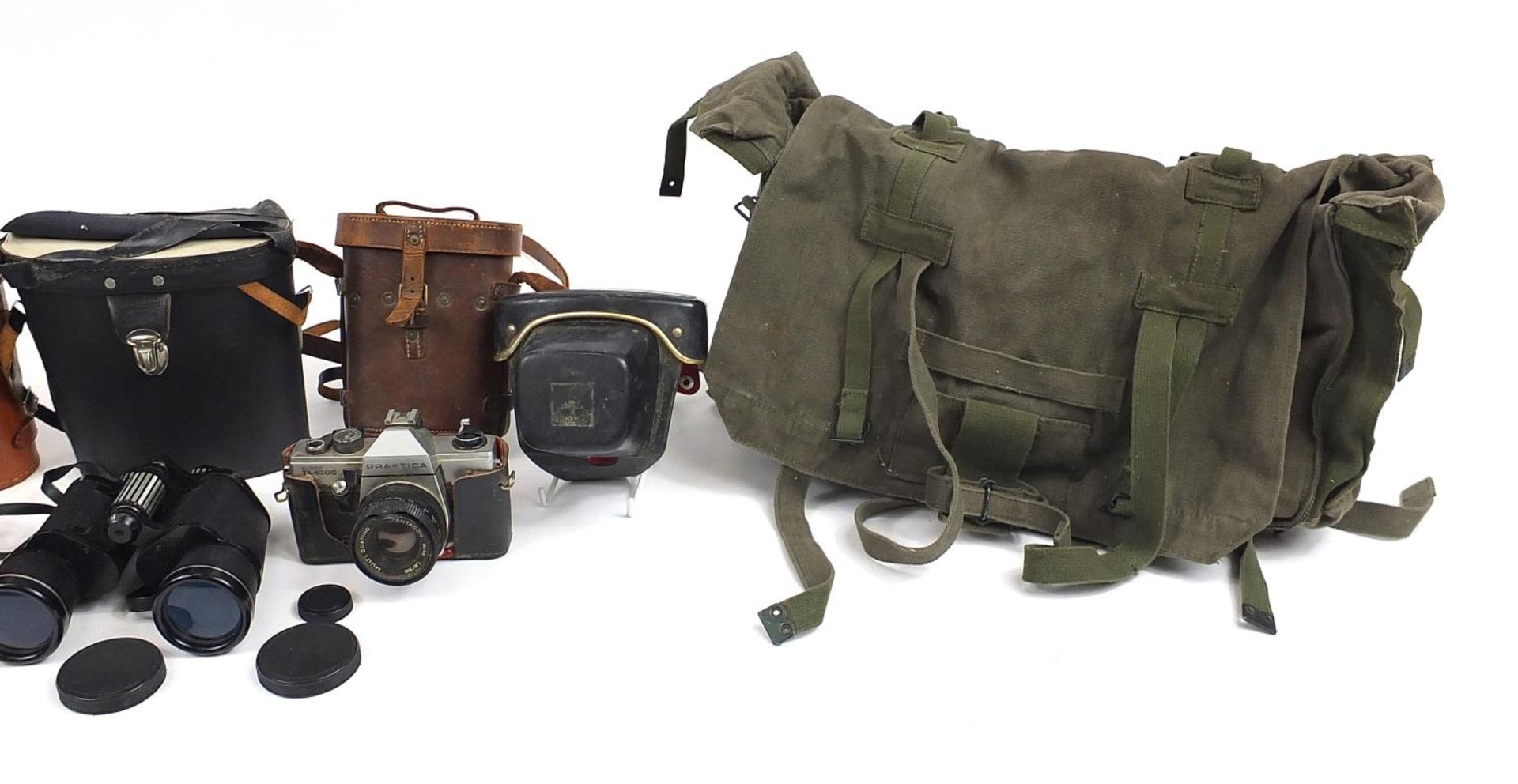 Sundary items including Military interest kit bags, military interest binocular's case, two pairs of - Image 3 of 4