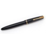 Parker Sentor Duofold fountain pen with 14ct gold nib, 14cm in length