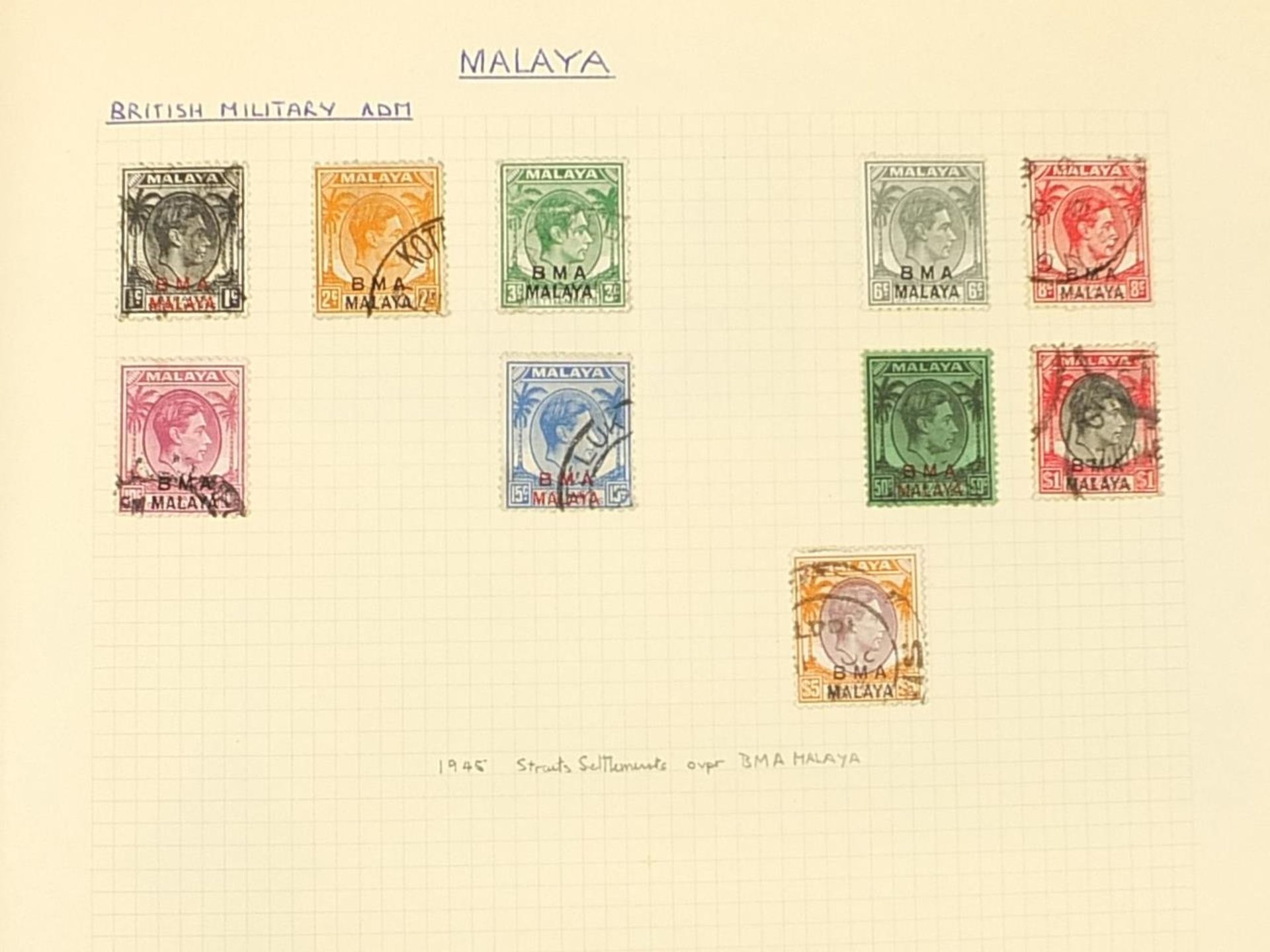 Commonwealth stamps arranged in an album including Malta and South West Africa - Bild 5 aus 6