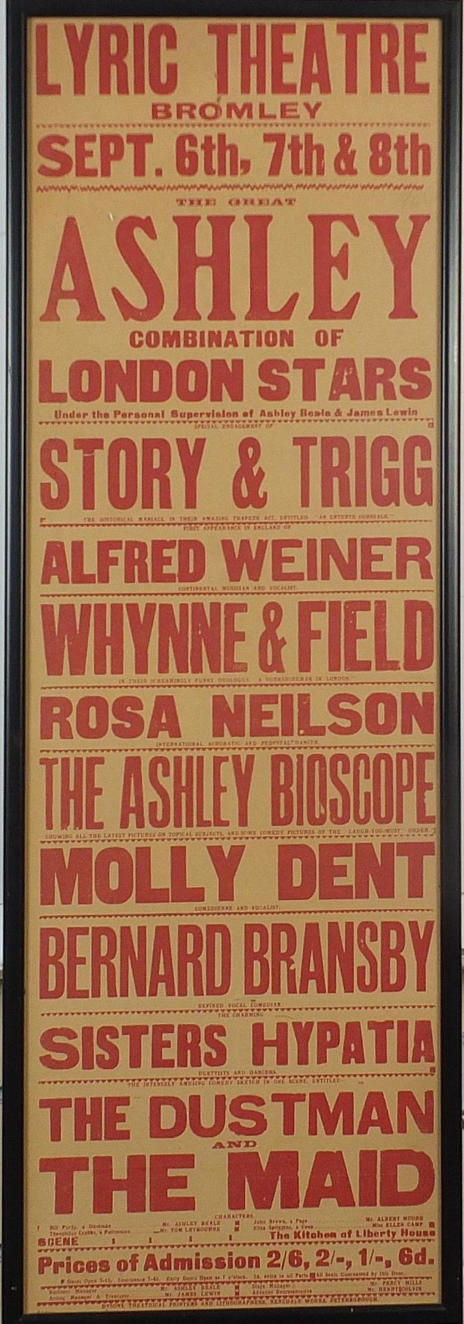 Three 20th century theatre posters including Lyric Theatre, Bromley and Goddards Theatre, - Bild 7 aus 11