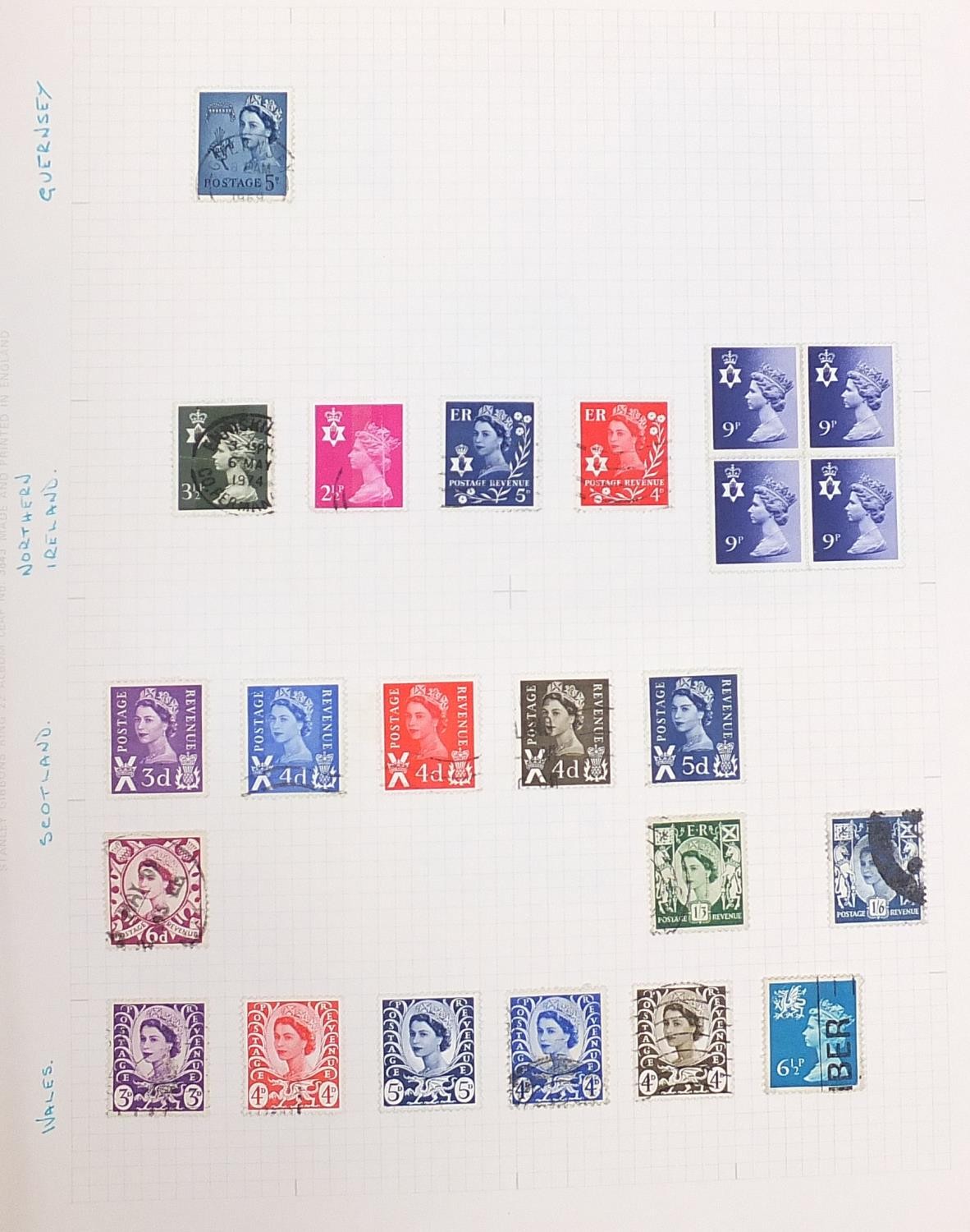 19th century and later world stamps arranged in albums including Great Britain, Guernsey, Jersey and - Image 14 of 29