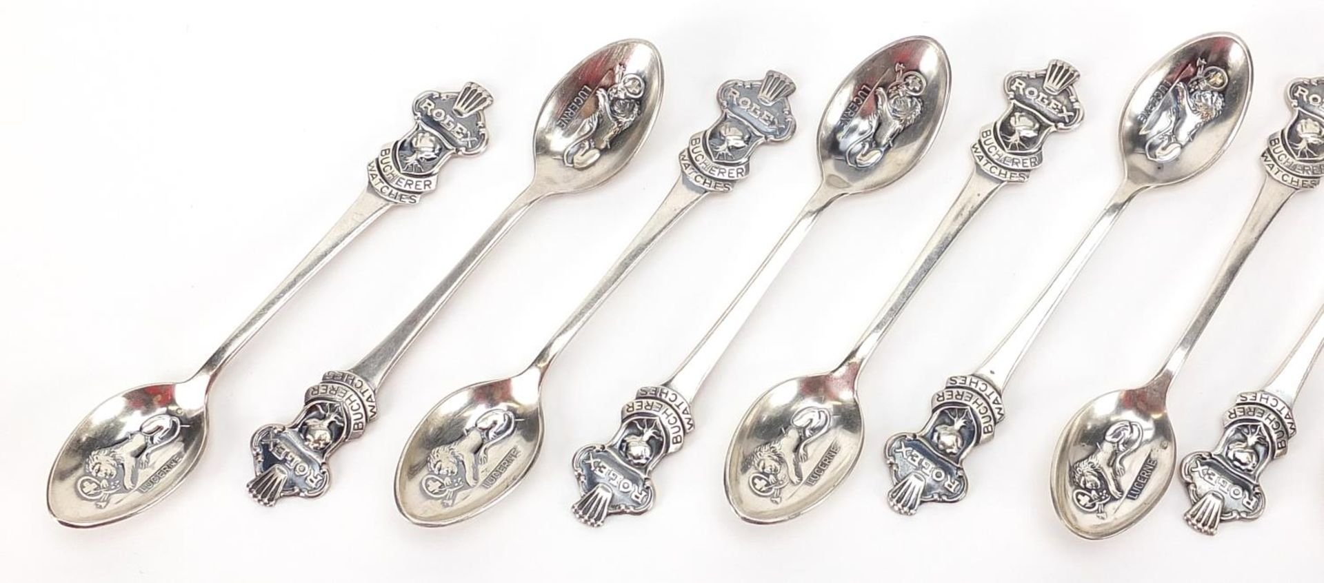 Set of twelve silver Rolex advertising teaspoons, 10.5cm in length, 153.0g - Image 2 of 5