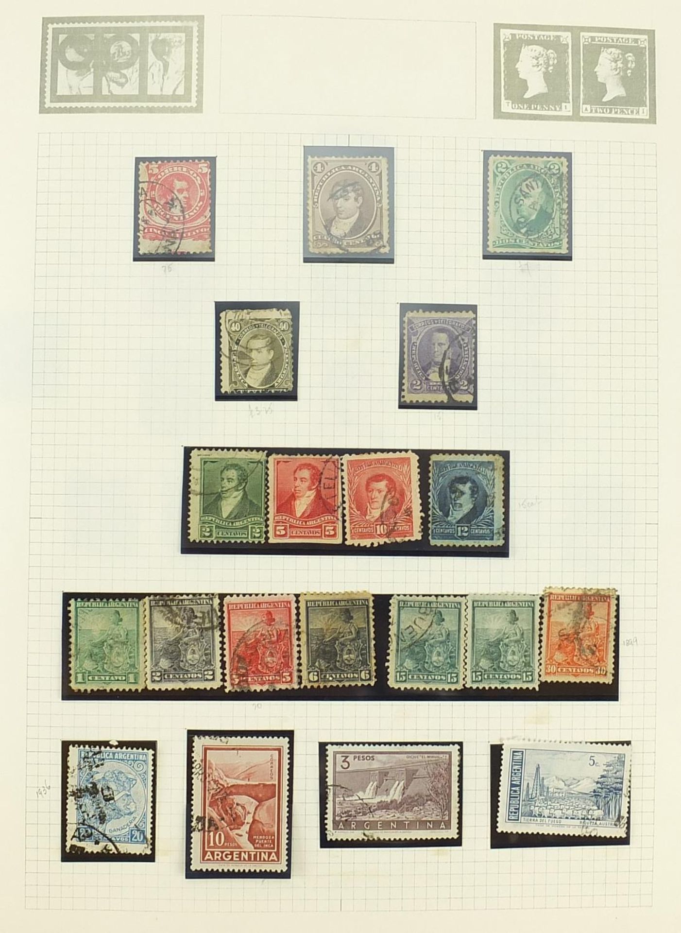 Collection of world stamps arranged in an album including Austria, Cuba and Europe - Bild 3 aus 7
