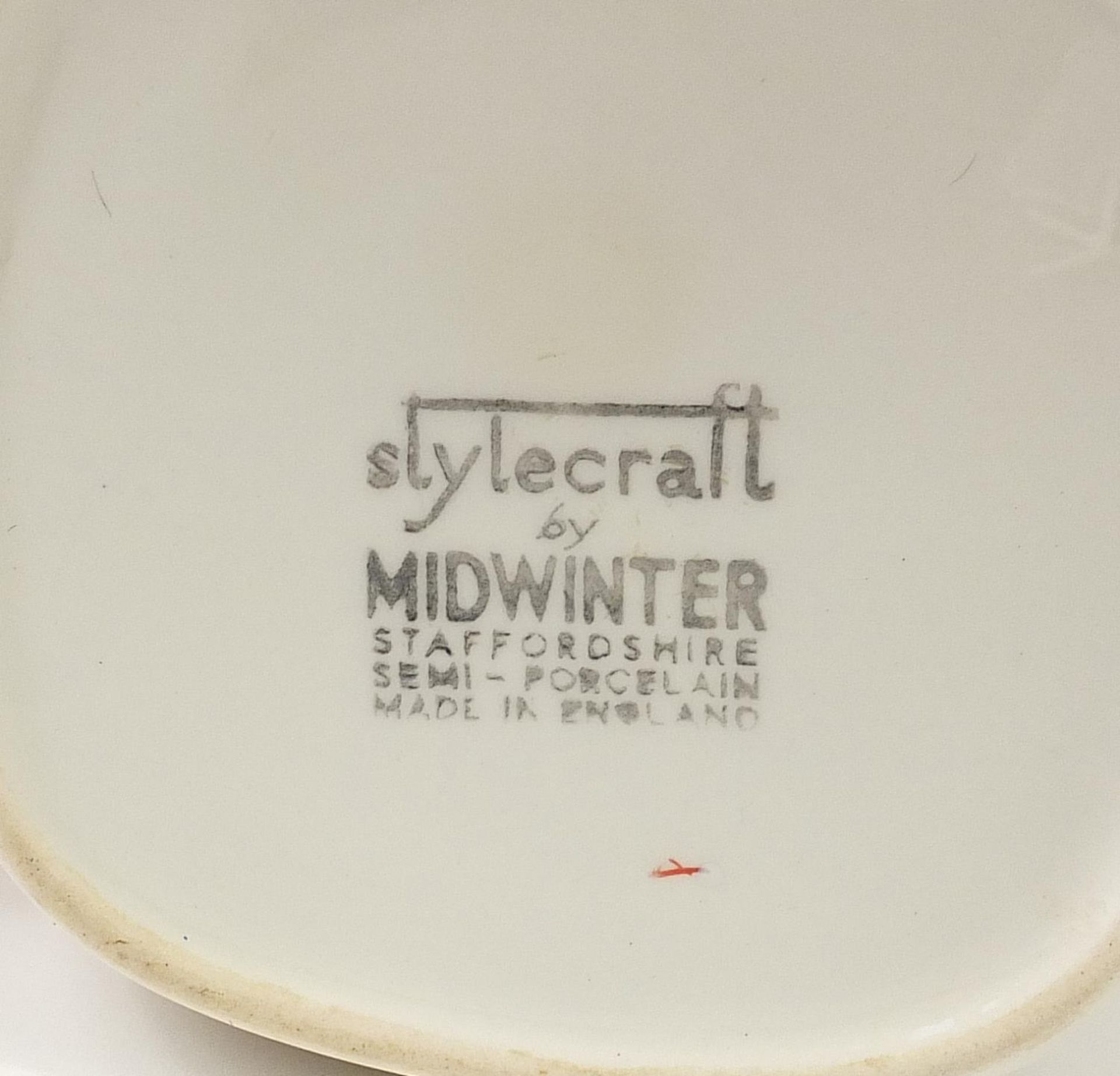 Midwinter Stylecraft Polka Dot pattern part tea service, the teapot 21cm in length - Image 6 of 6
