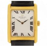 Raymond Weil, gentlemen's 18ct gold plated wristwatch, the case numbered 2660 X006242, 28mm wide