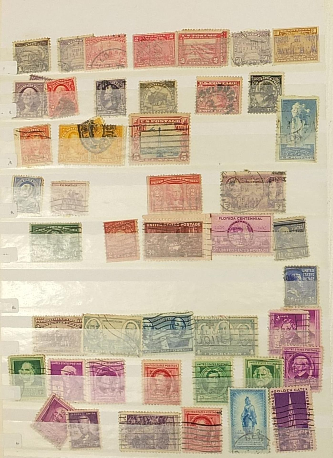 United States of America stamps arranged in an album including early Presidents - Bild 4 aus 6