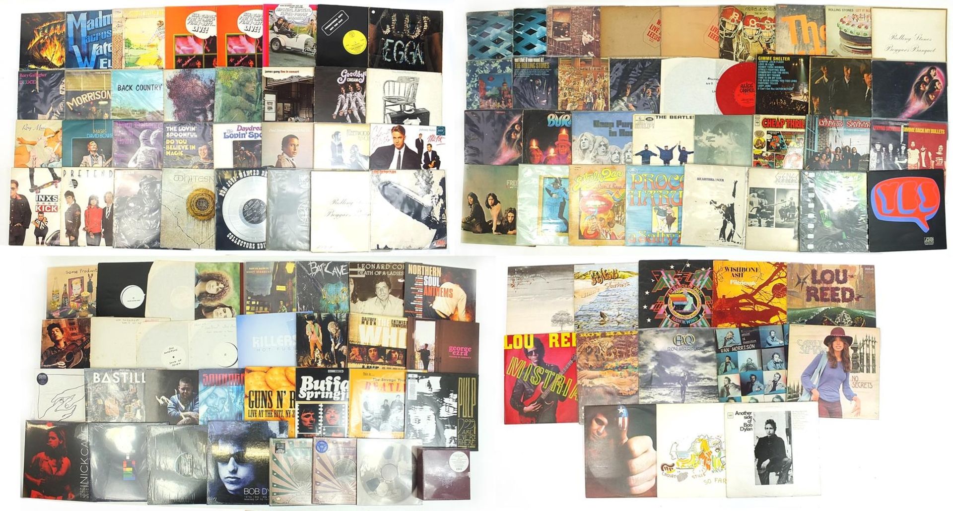 Collection of rare vinyl LP's, mostly rock and prog including Led Zeppelin I on Plum Atlantic label,