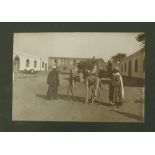Early 20th century black and white photographs of Egypt arranged in an album including sporting