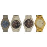 Four gentlemen's Citizen Eco Drive wristwatches including two perpetual calendar