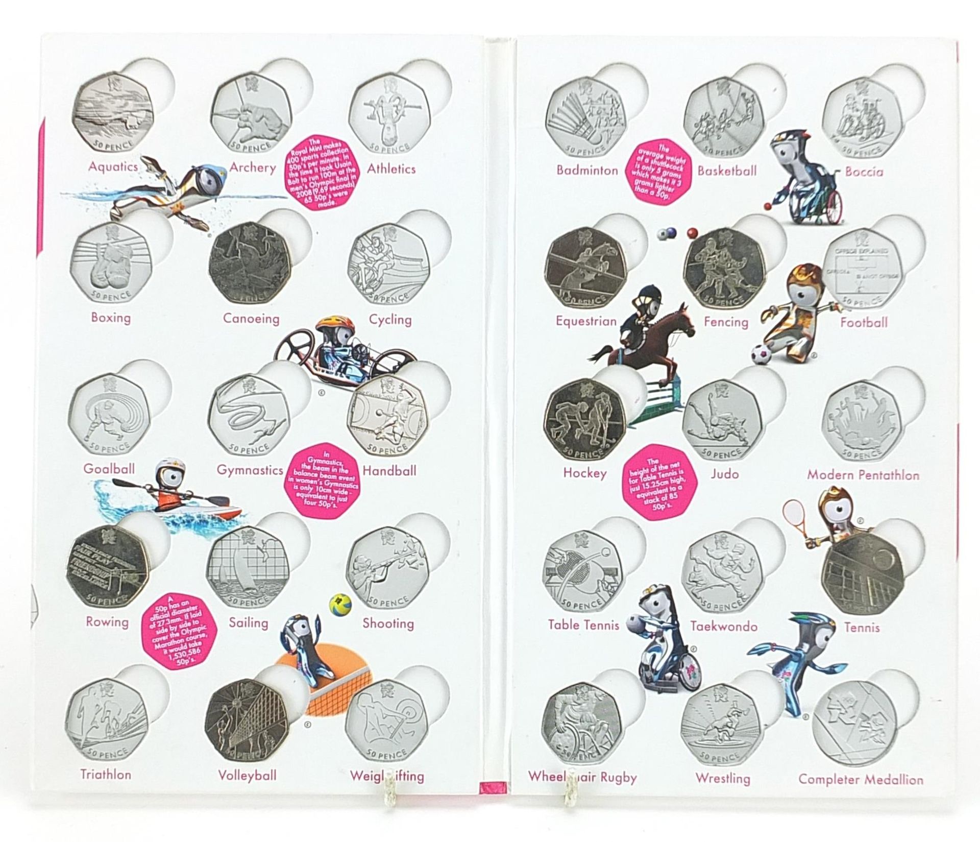 The Official London 2012 fifty pence coin part collection - Image 2 of 3