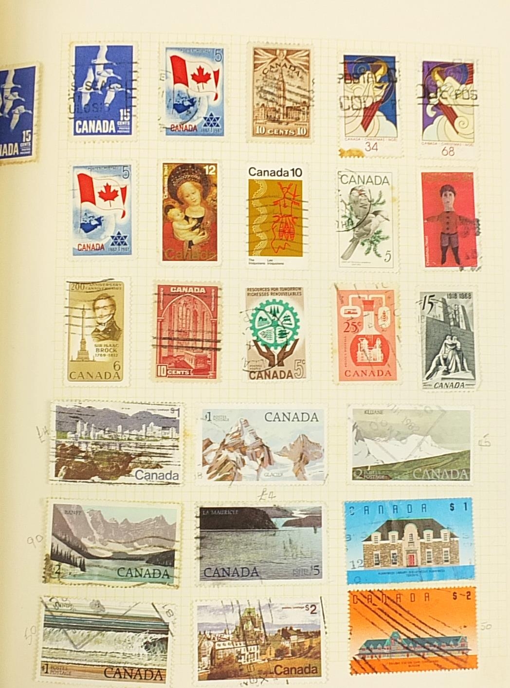 Canadian stamps arranged in an album including early Queen Victoria - Image 5 of 6