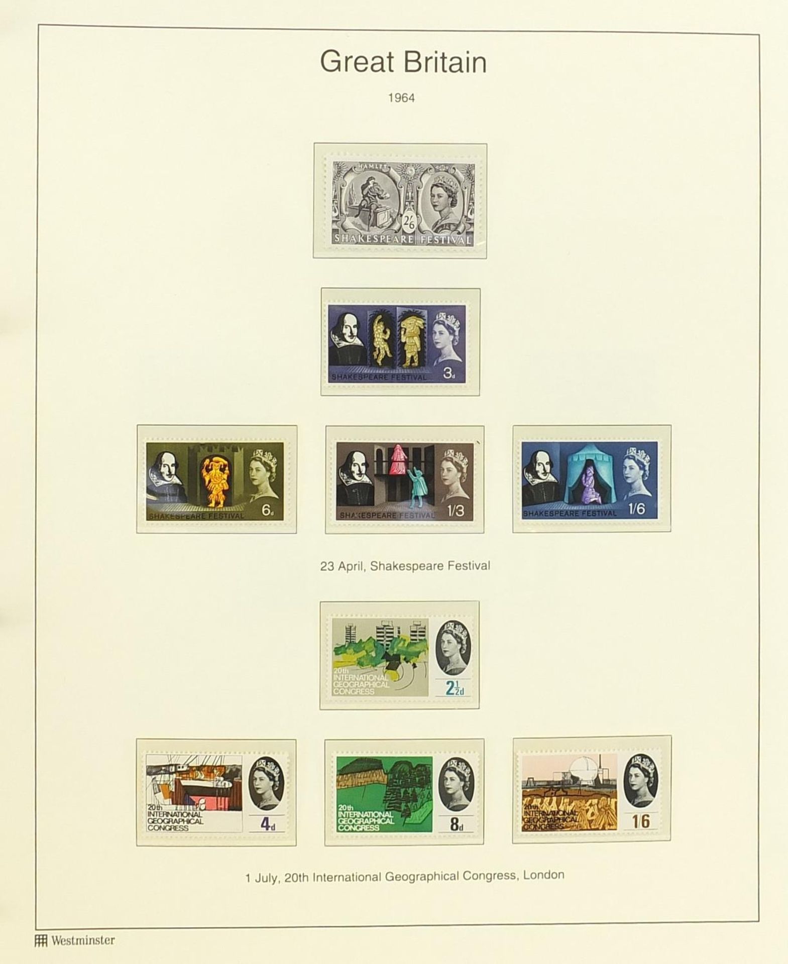 Collection of British stamps arranged in an album - Bild 4 aus 8