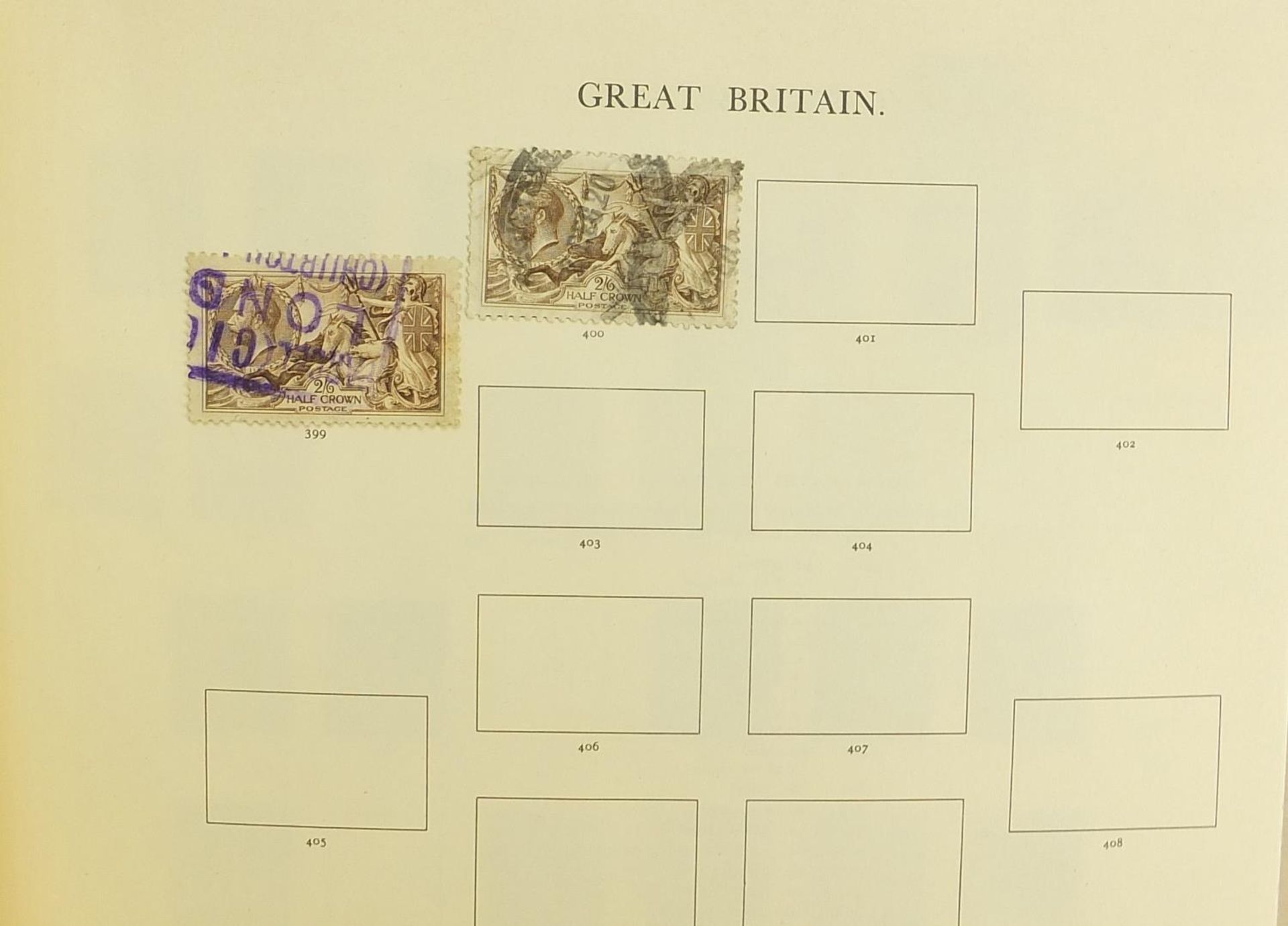 Collection of British stamps arranged in an album - Bild 2 aus 8