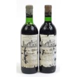 Two bottles of 1971 Bordeaux red wine