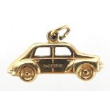 9ct gold car charm, 1.9cm in length, 0.6g