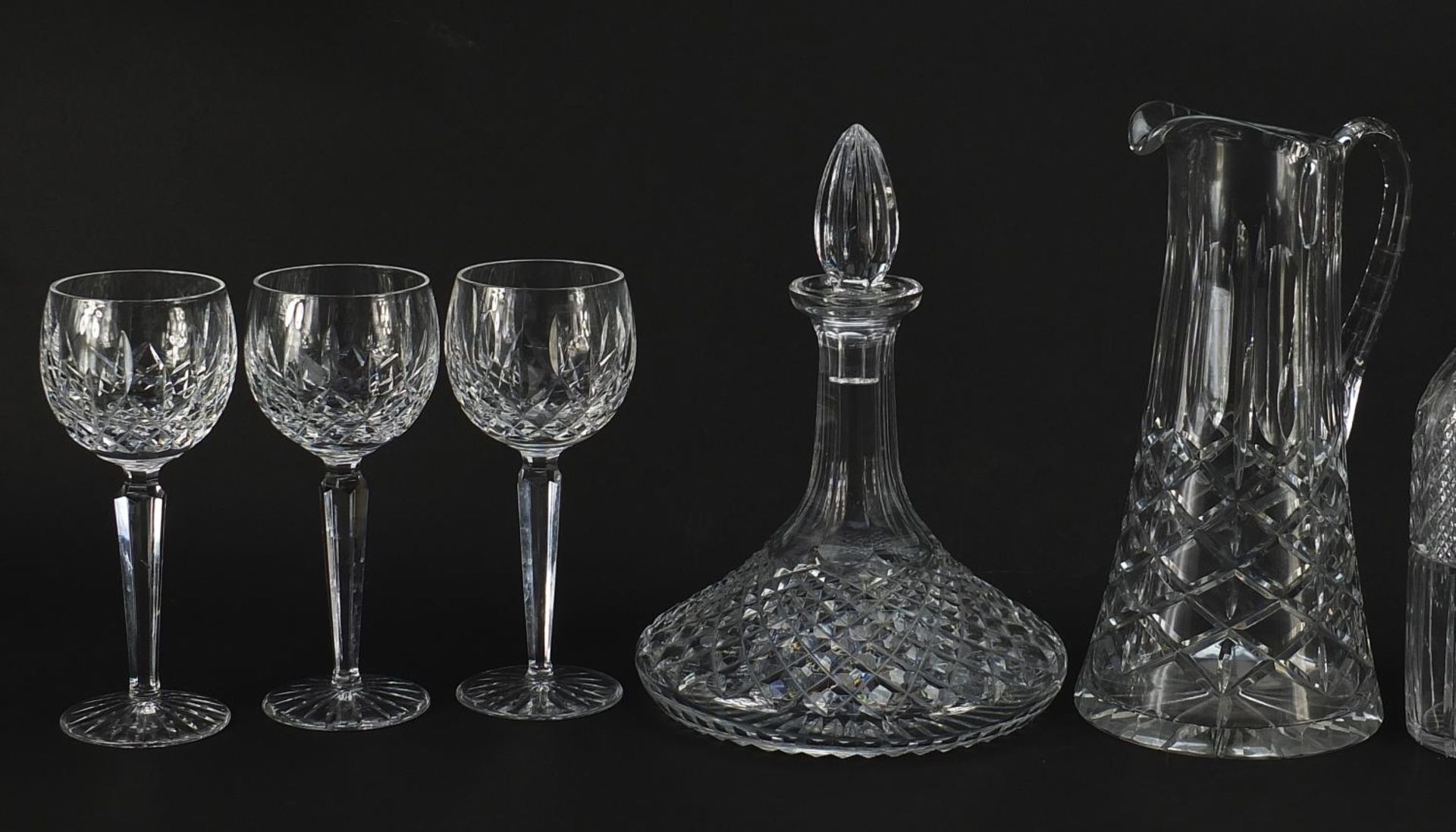 Cut glassware to include three decanters, one Edinburgh Crystal and set of six glasses, the - Image 2 of 3