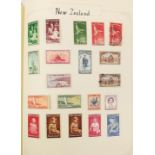 Australian and Canadian stamps arranged in an album