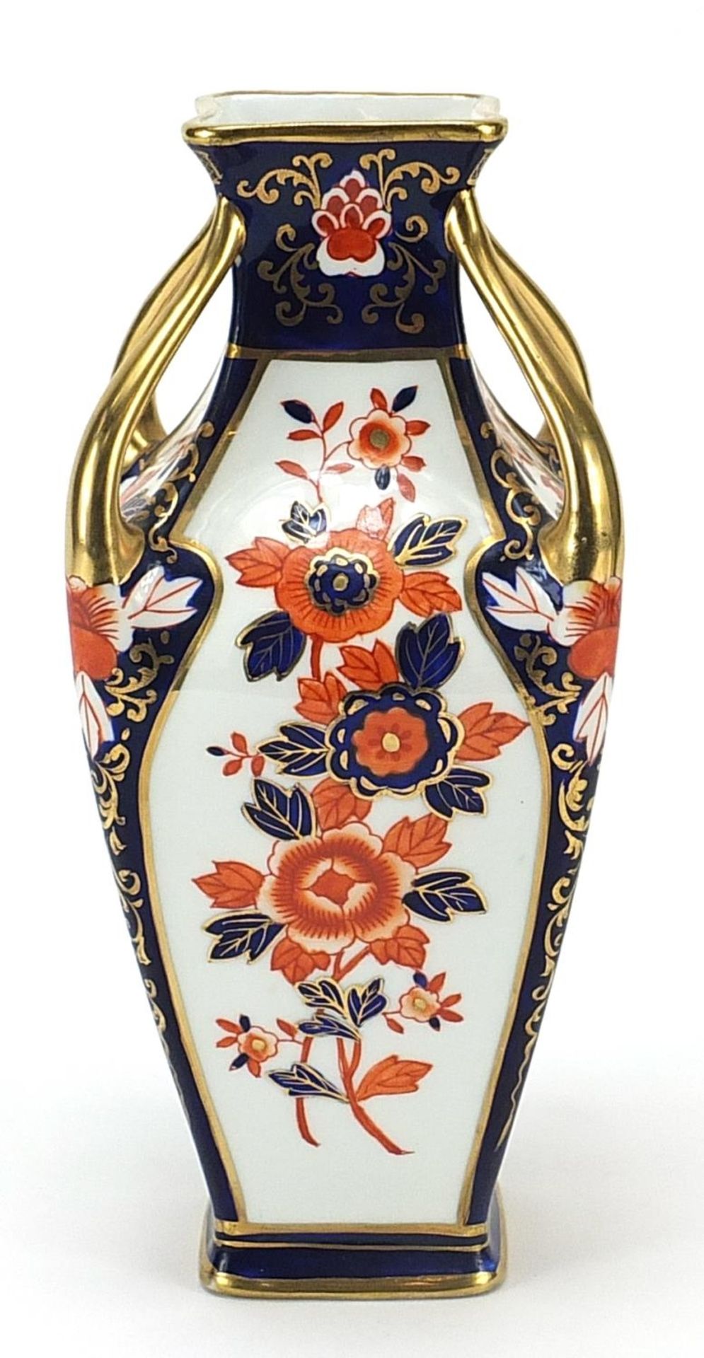 Noritake vase hand painted in the Imari palette, 22.5cm high