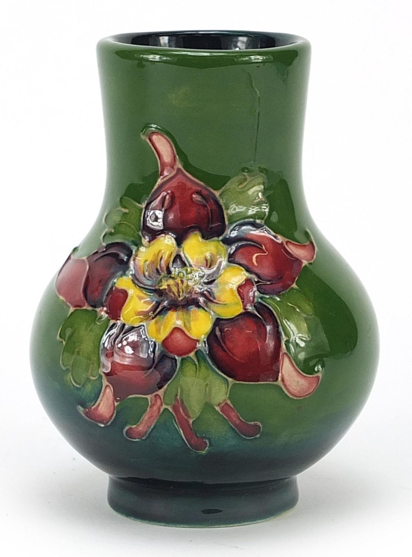 Moorcroft pottery vase hand painted with flowers, 11cm high - Bild 2 aus 4
