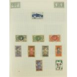 Collection of world stamps arranged in an album including Austria, Cuba and Europe