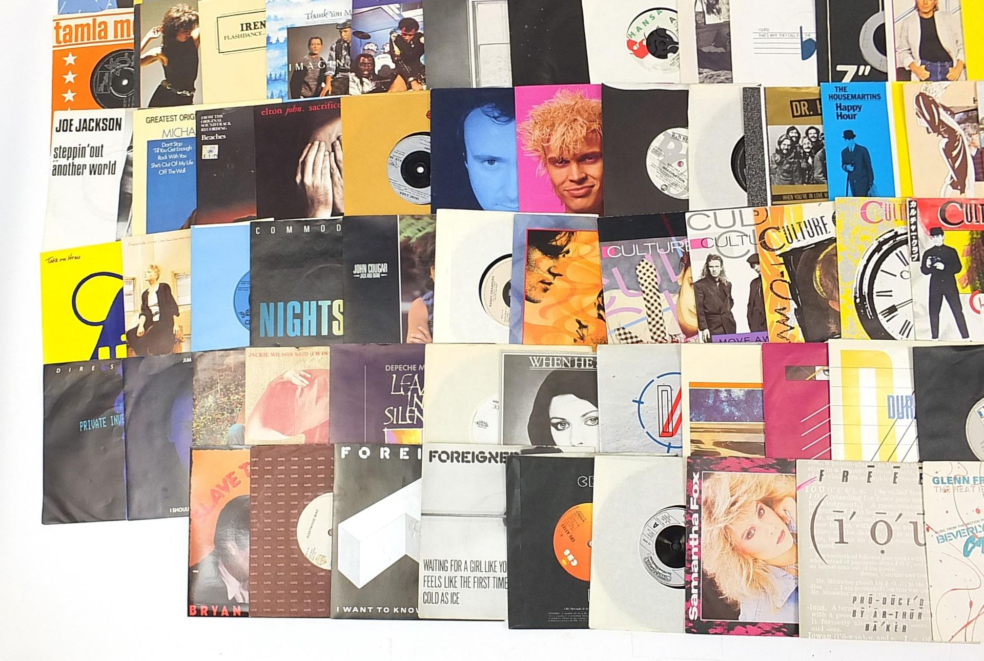Collection of 45rpm records including Roxanne, The Electric Light Orchestra, Depeche Mode and - Image 4 of 9