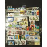 Collection of Australian stamps arranged in an album
