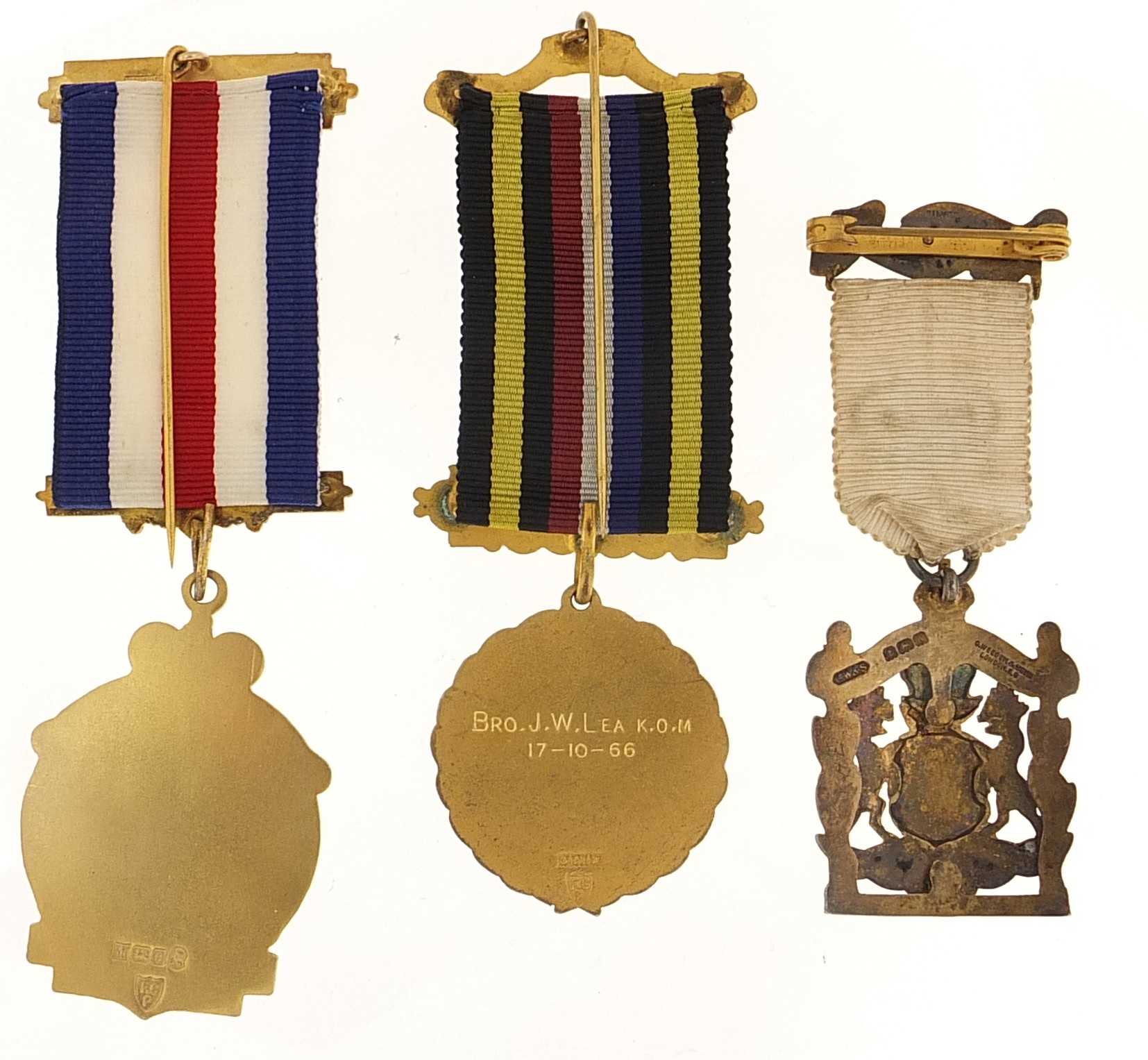 Two silver gilt and enamel RAOB jewels and a silver gilt and enamel Royal Masonic Institution for - Image 3 of 4