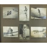 Military and Social history photograph album including formation flying during World War II, ARP