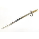 19th century French 1873 Military Chassepot bayonet, 70cm in length