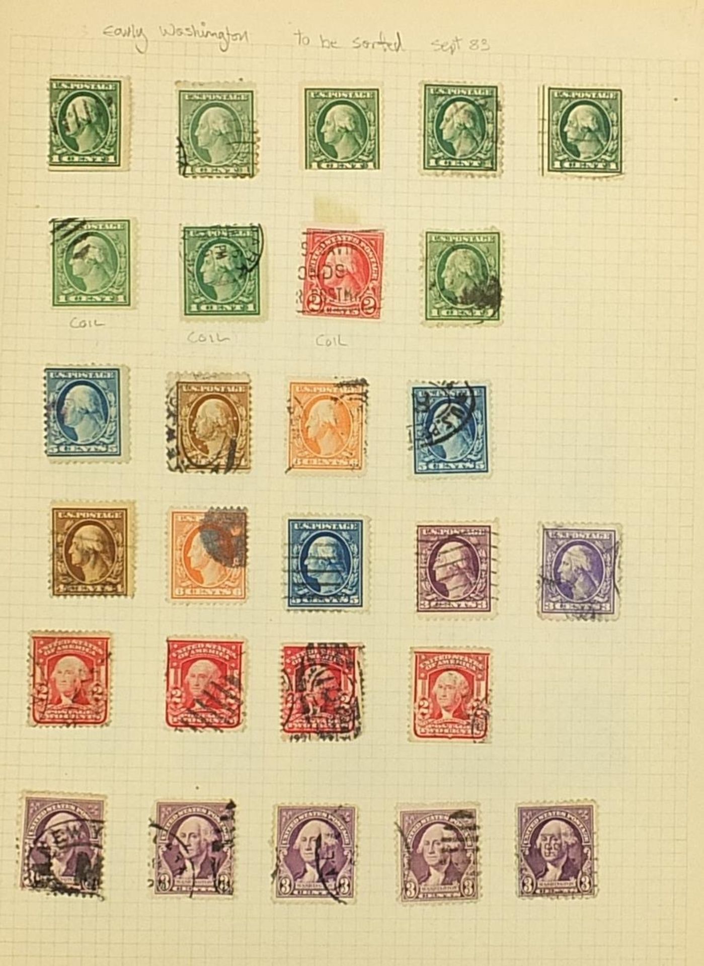 United States of America stamps from the early Presidents to 1950, arranged in an album - Bild 4 aus 6