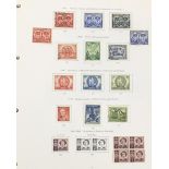 Australian stamps arranged in an album